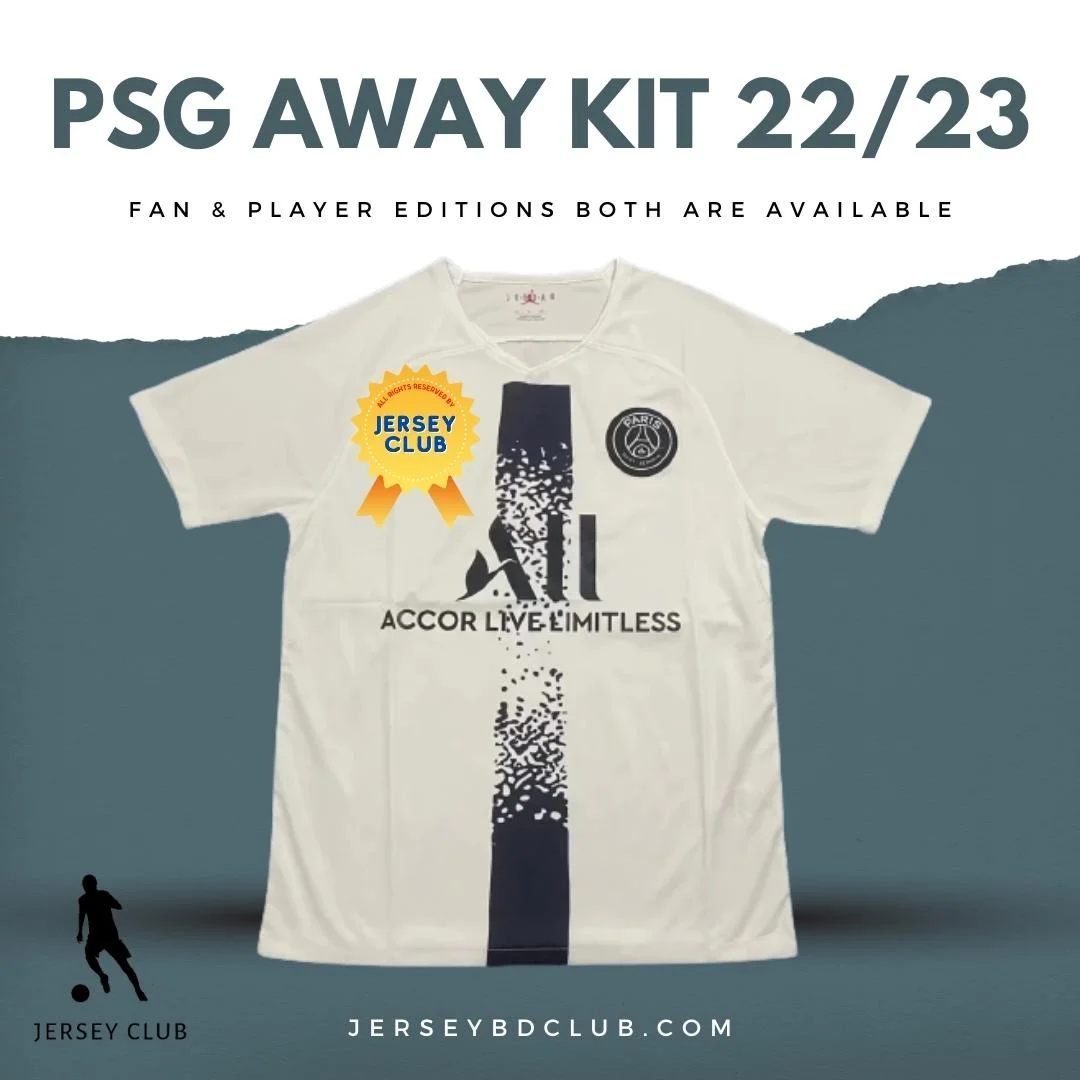 PSG Away Kit 23/24  PSG Jersey Best Price in Bangladesh - Jersey Club BD